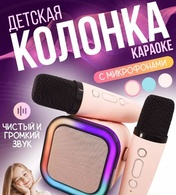 Мини-караоке колонка Colorful Karaoke sound system K12 (2 микрофона)